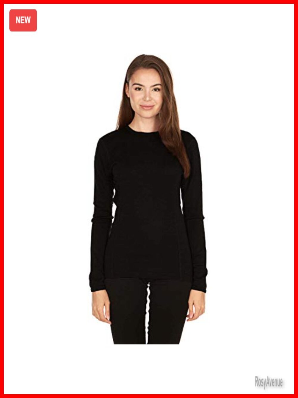 100% Merino Wool Midweight Base Layer Long Sleeve Crew Neck